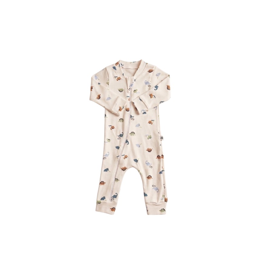 Macacão Longo Zíper Suedine Dino Off White Tam M