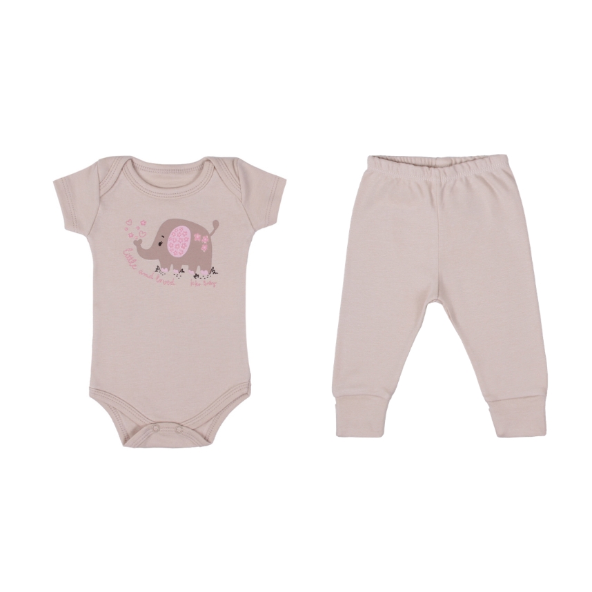 Conjunto Liso com Bordado Suedine Menina Safari Tam P