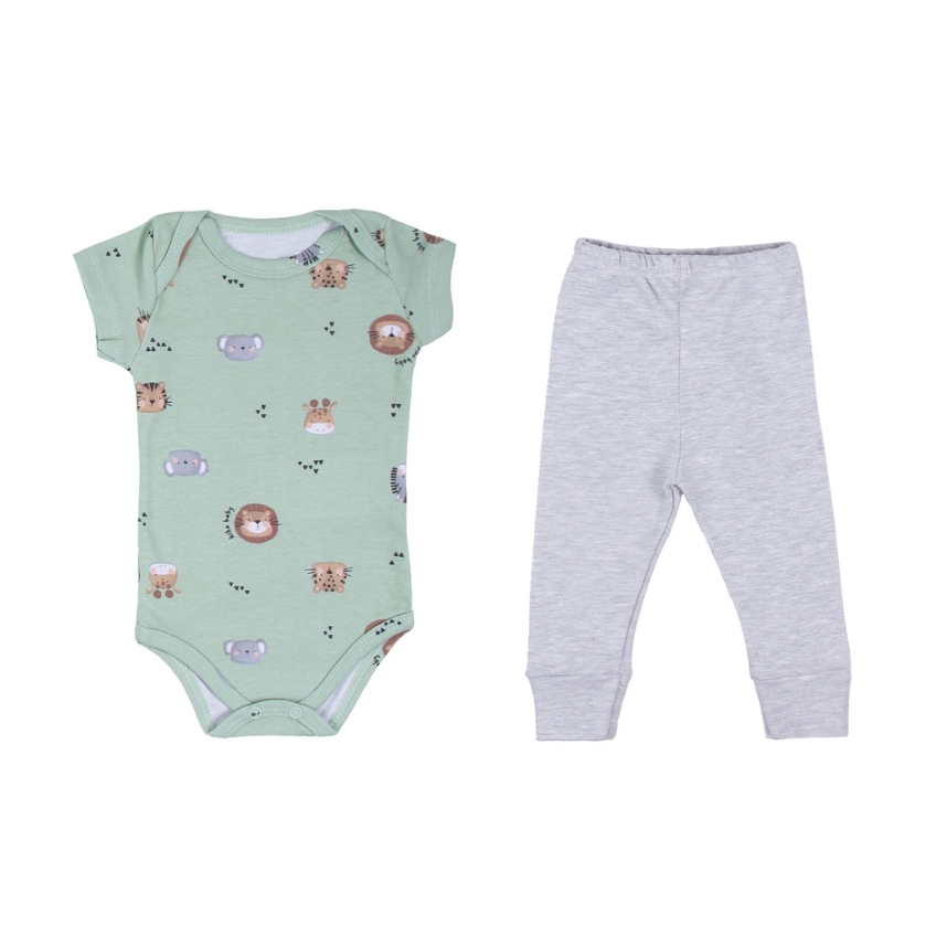 Conjunto com Bordado Suedine Menino Safari Tam P