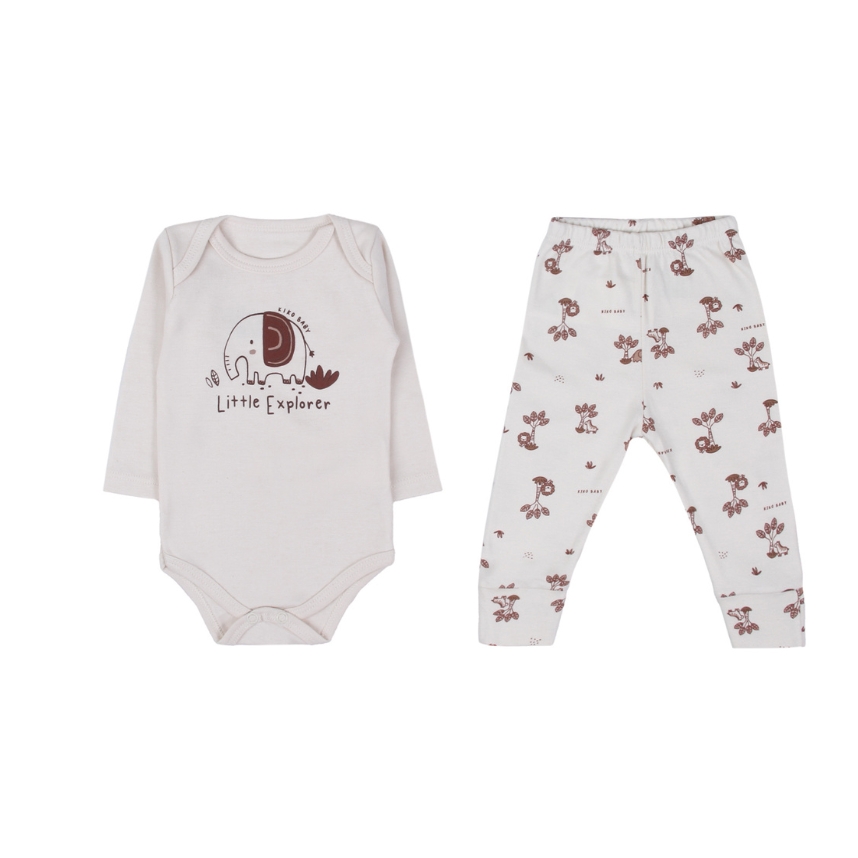 Conjunto Estampado Suedine Menino Safari Tam P