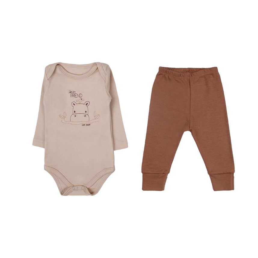 Conjunto com Bordado Suedine Menino Safari Tam P