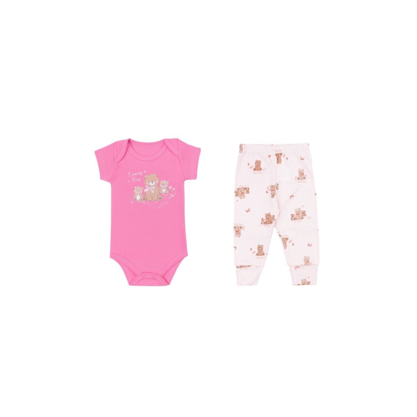 Conjunto Estampado Suedine Menina Ursinhos Tam M