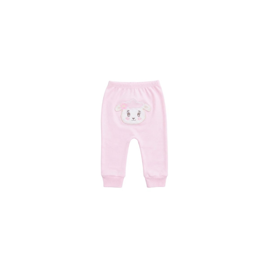 Conjunto com Bordado Suedine Menina Ovelha Tam M