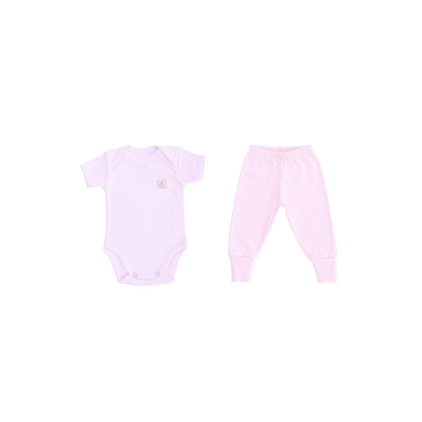 Conjunto Liso Algodão Pima Rosa Tam M
