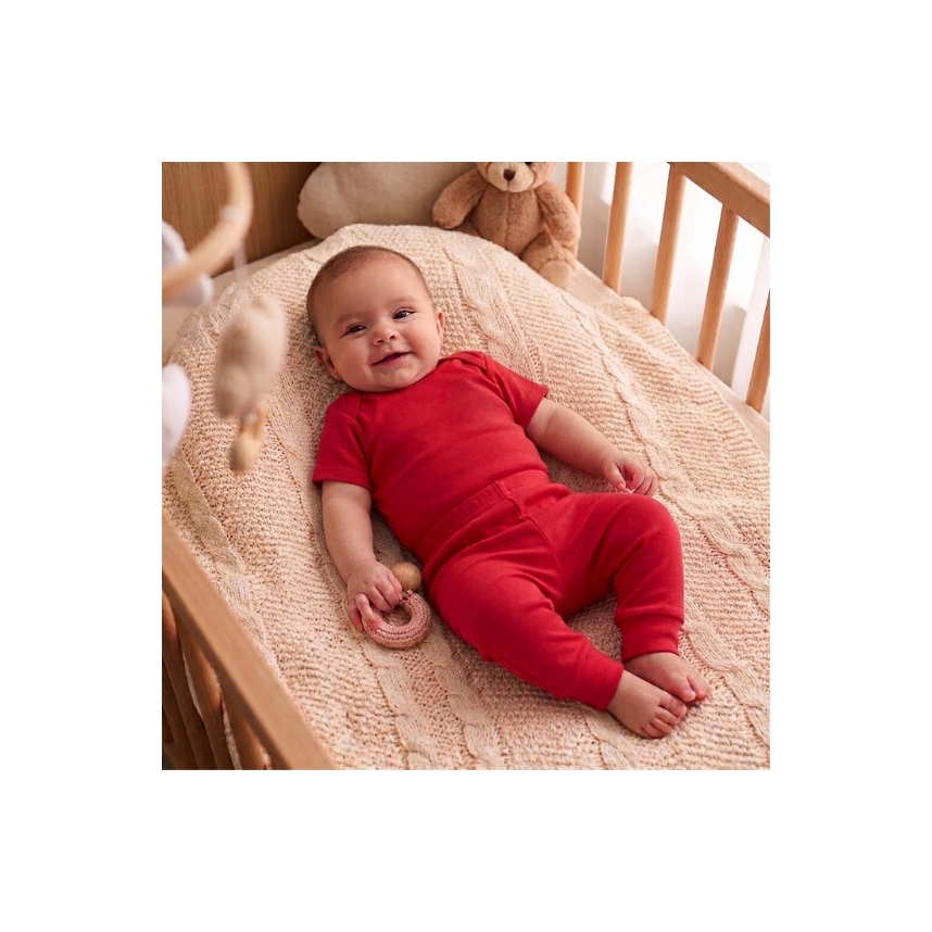 Conjunto Liso Algodão Pima Vermelho Tam M