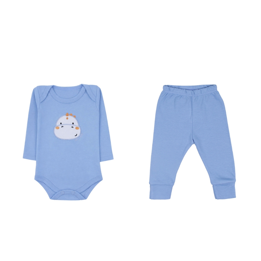 Conjunto com Bordado Suedine Menino Dino Tam M