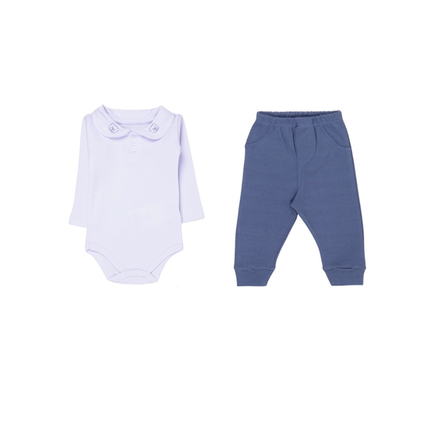 Conjunto Suedine Menino Gola Polo Tam M