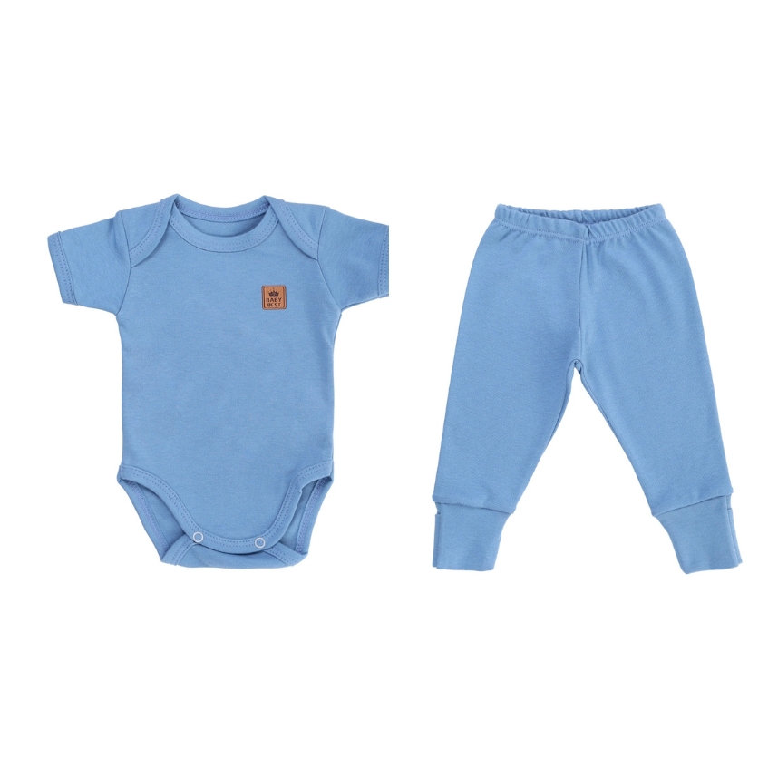 Conjunto Liso Algodão Pima Azul Tam M