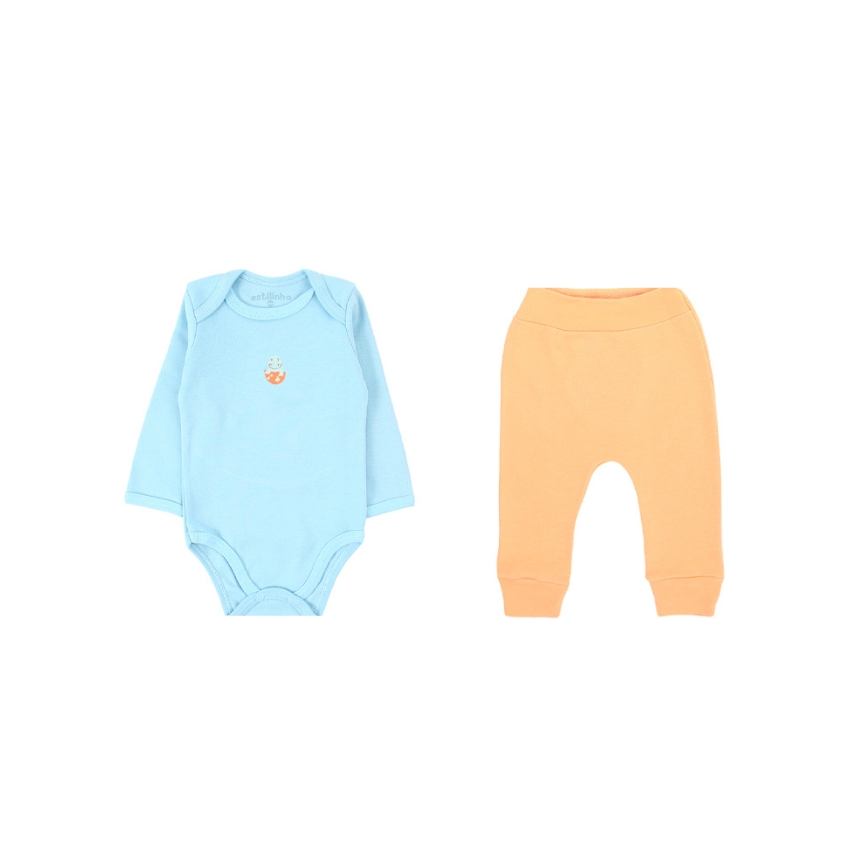 Conjunto com Bordado Suedine Menino Dino Tam G
