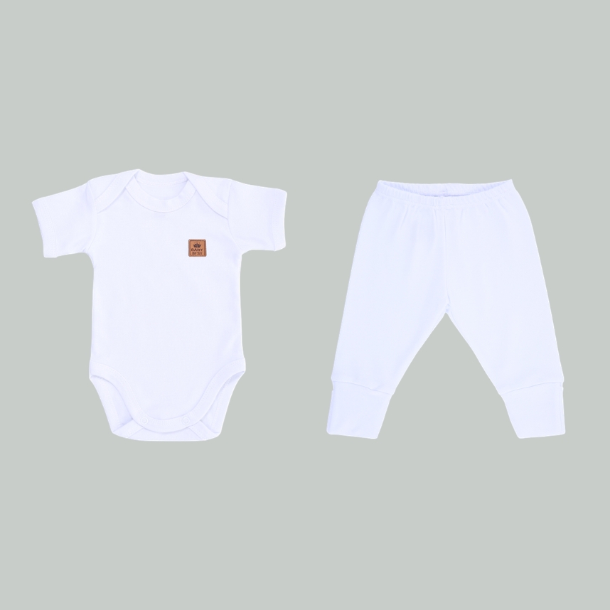 Conjunto Liso Algodão Pima Branco Tam G