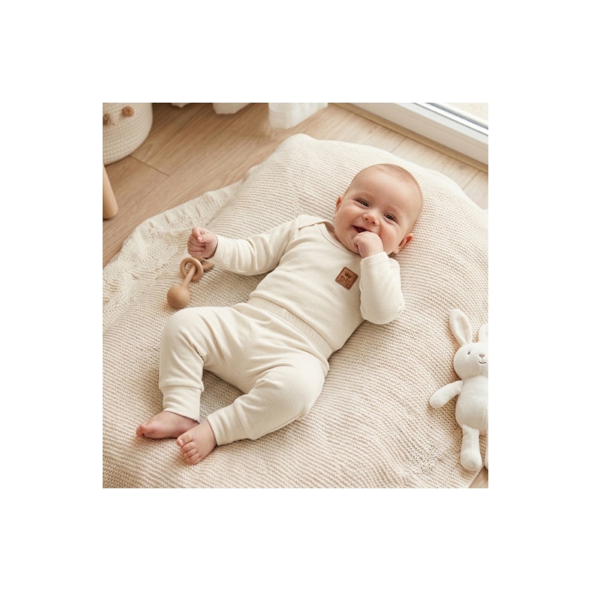 Conjunto Liso Algodão Pima Off White Tam G