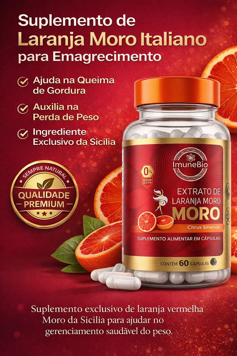 Suplemento Extrato de Laranja Moro Morosil- 540 Mg + Antocianinas 60 Caps