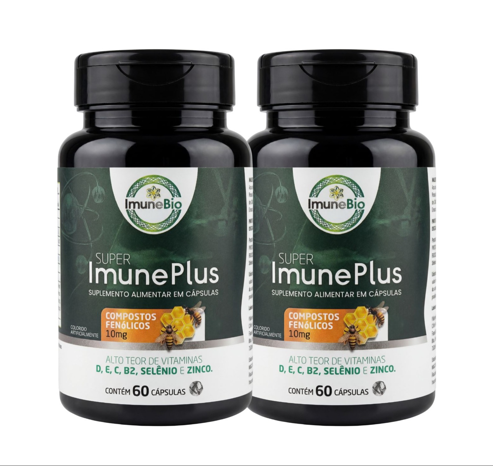 Kit 2 Suplementos Super Imune Plus 490 mg - 10 mg de Própolis + Vitaminas e Mine