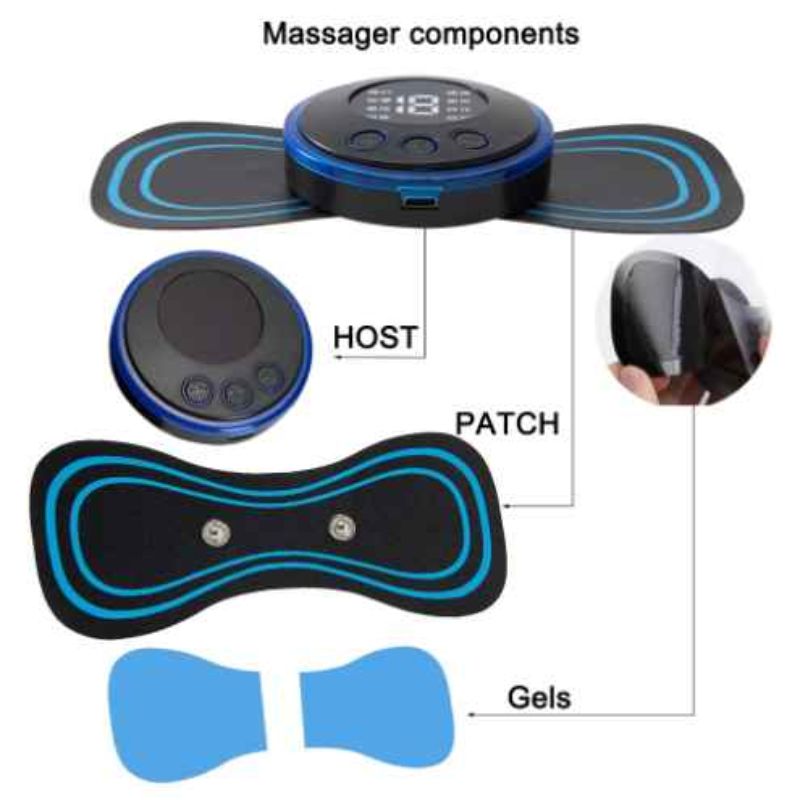 Kit massageador elétrico com escova e pente, forte e portátil