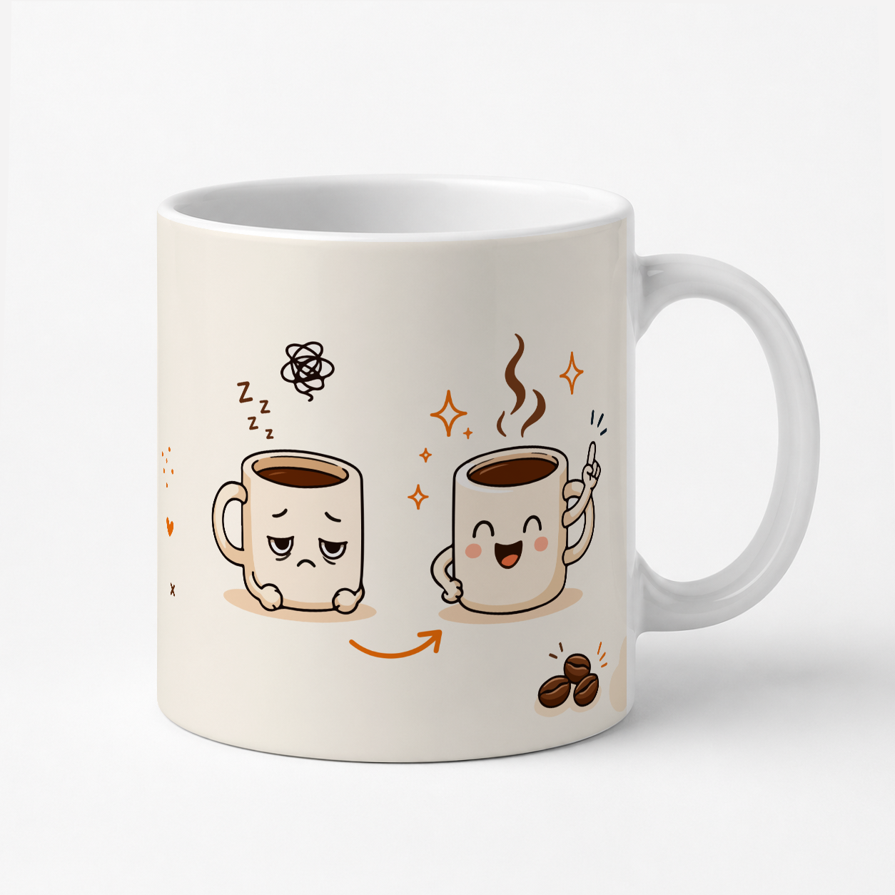 Caneca Minha Personalidade Chega Depois do Café
