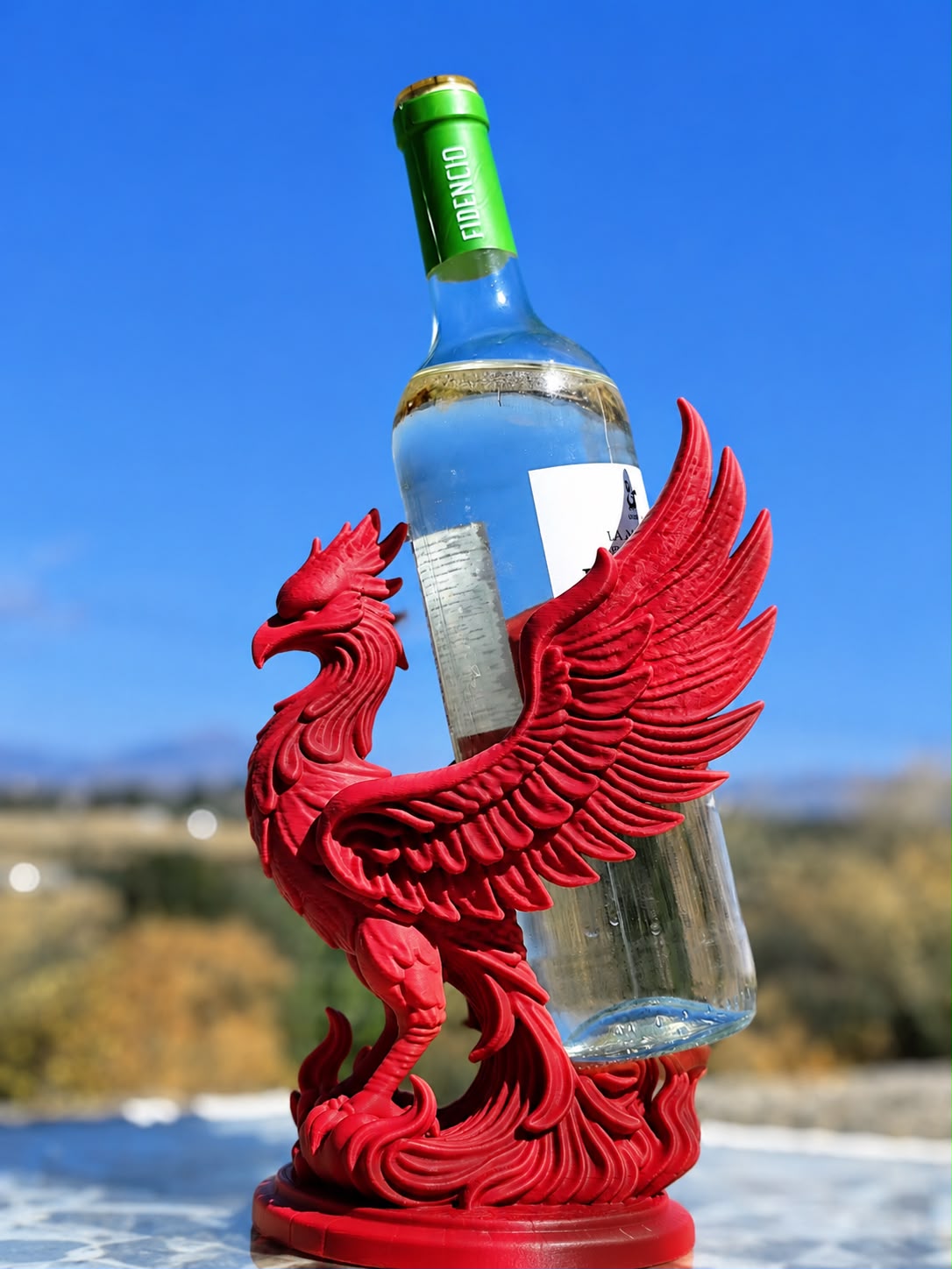 Fênix suporte para vinho