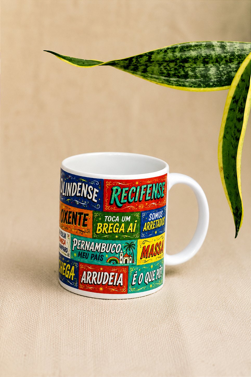 Caneca Expressões Pernambucanas 330 ml Cerâmica