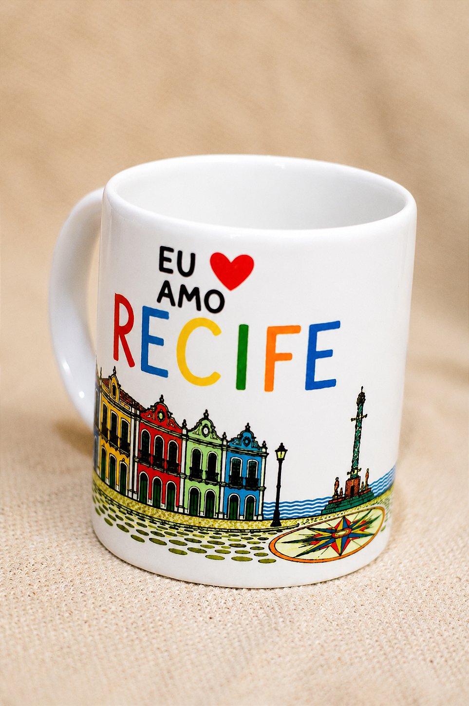 Caneca Eu amo Recife 330 ml em Cerâmica
