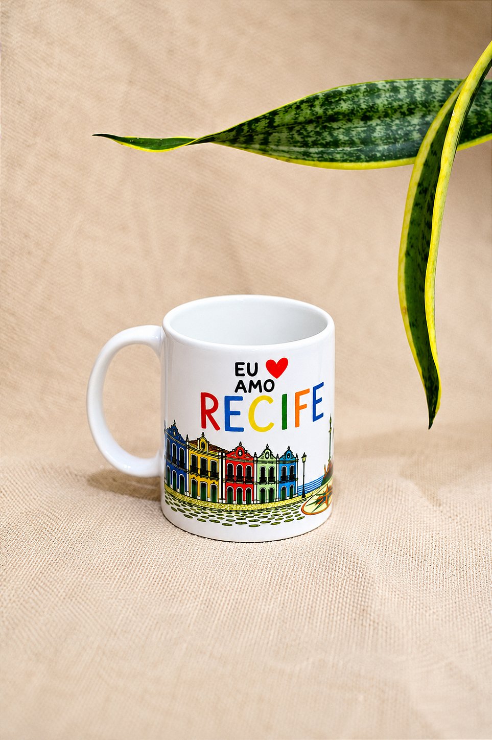Caneca Eu amo Recife 330 ml em Cerâmica