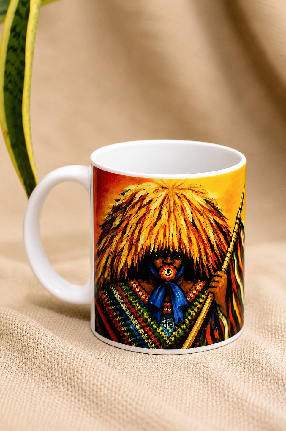 Caneca Cerâmica Caboclo de Lança 330 ml