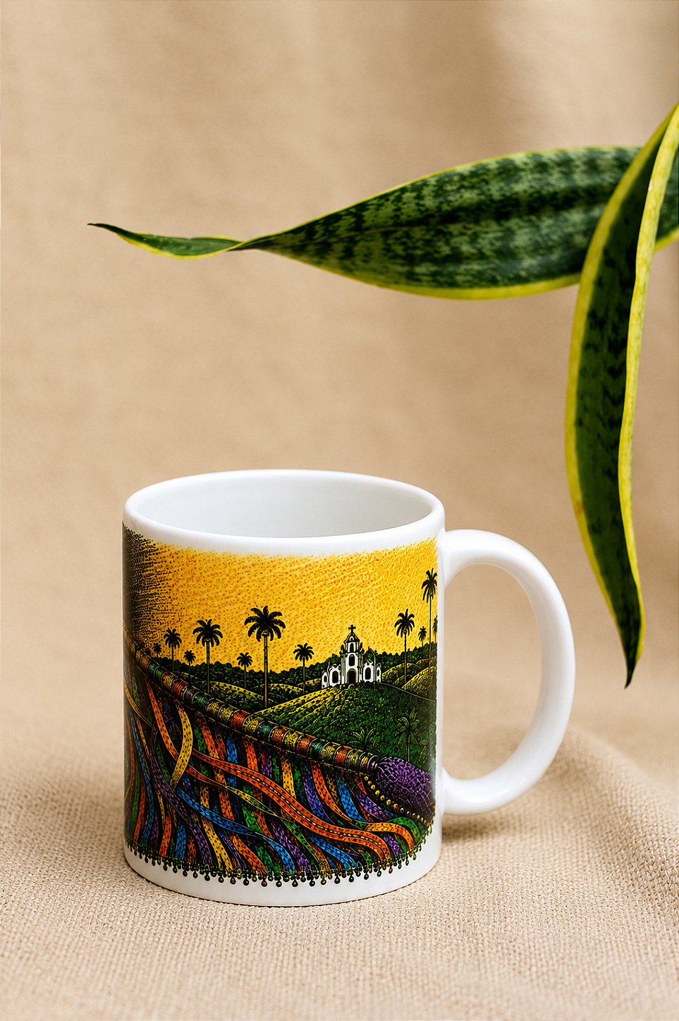 Caneca Caboclo de Lança Aquarela 330ml