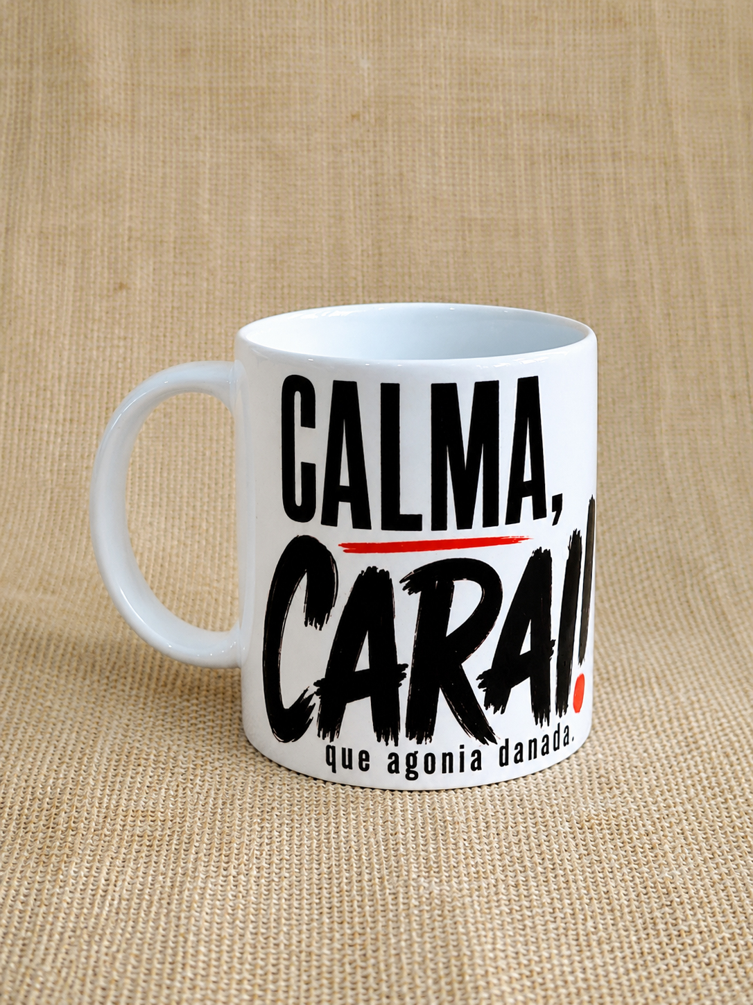 Caneca Calma Carai 330 ml Cerâmica
