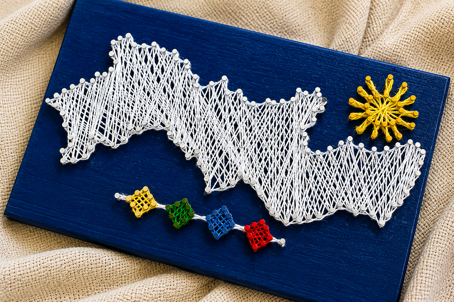 Quadro Mapa de Pernambuco String Art