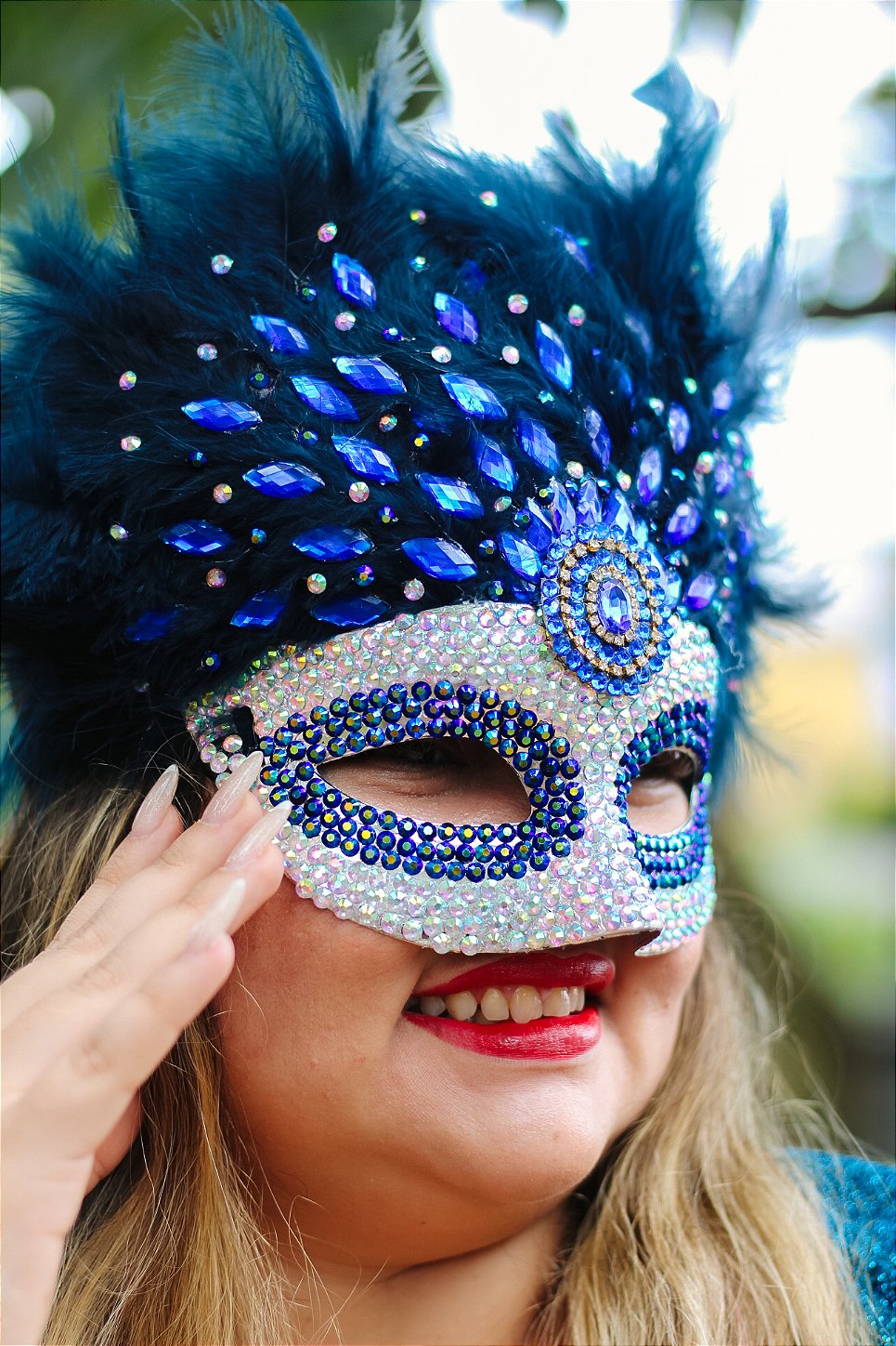 Máscara de Carnaval Realeza Azul