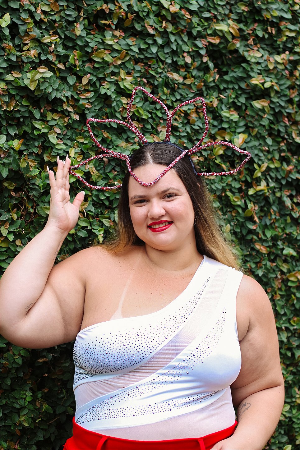 Adereço de Cabeça para Carnaval Flor de Fogo – Vermelho