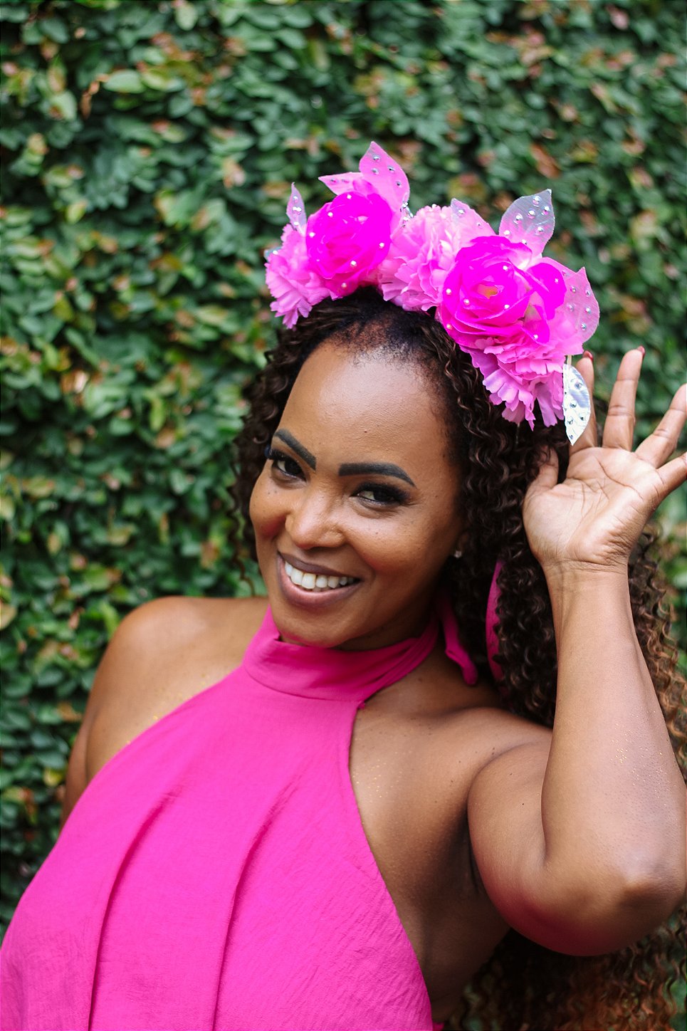 Adereço de Cabeça Jardim Rosa