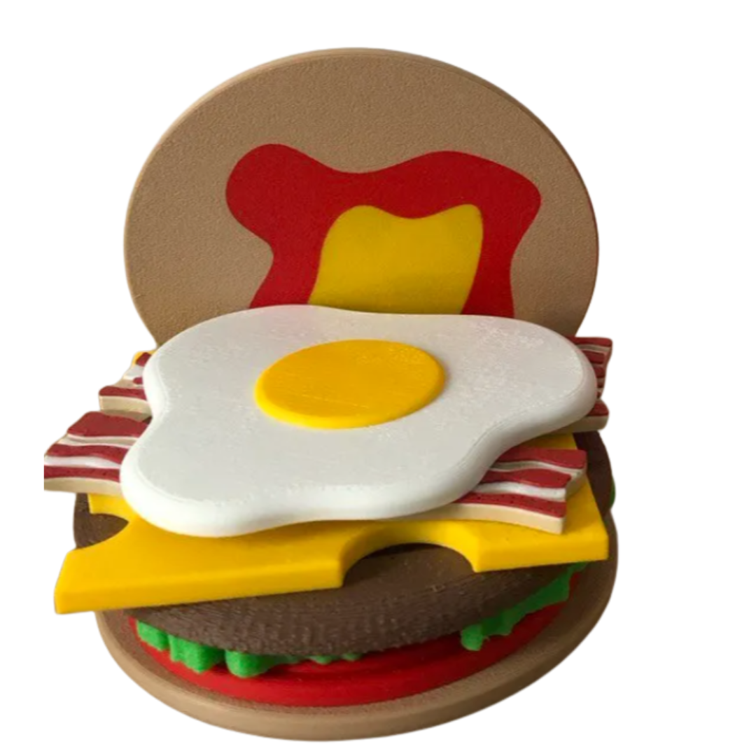 Hambúrguer Desmontável Sensorial, Brinquedo Interativo de Montar, Fidget, Coordenação Motora
