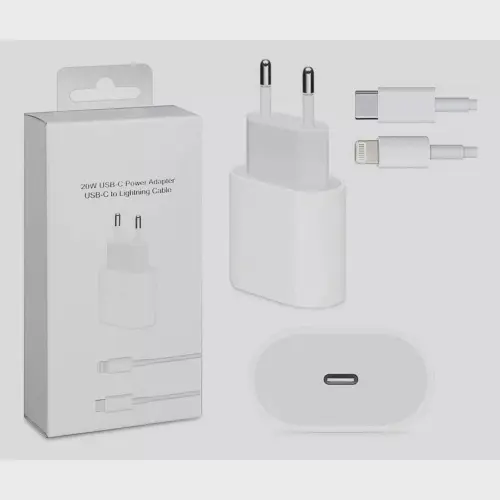 Carregador H'maston Y08 30w Usb-c + Lightning iPhone 5-14 Cor Branco