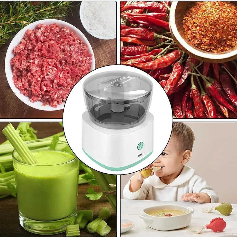Mini Processador Triturador Elétrico De Alimentos – 250ML