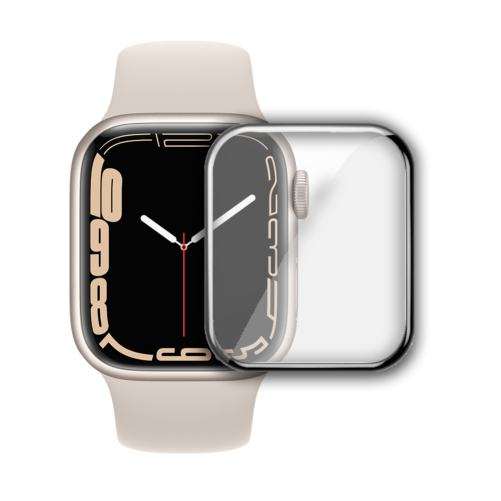 Película 3D Vidro com Borda Preta para Apple Watch Caixa:49mm