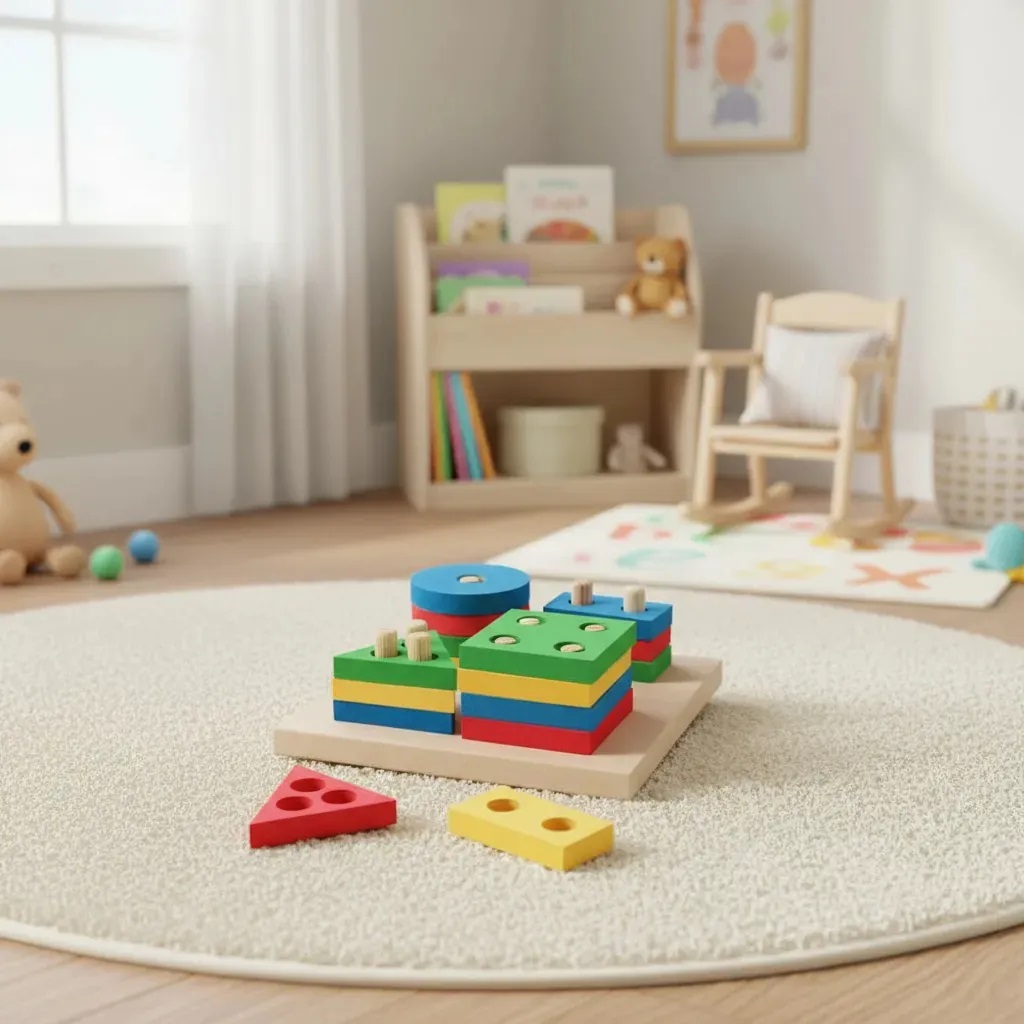 Formas Geométricas Brinquedo Educativo Infantil em Madeira e EVA Pedagógico