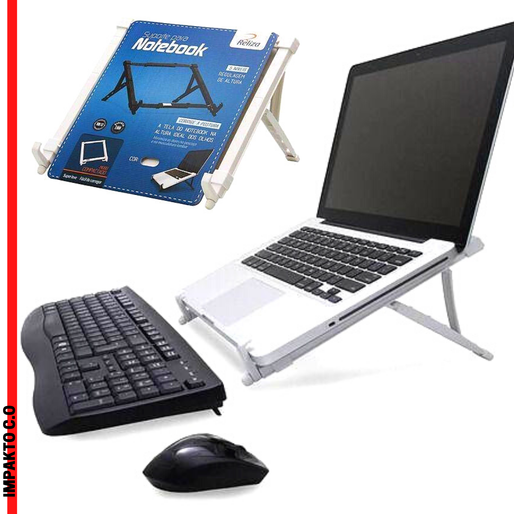 Suporte de Notebook Reliza Branco 6 regulagens