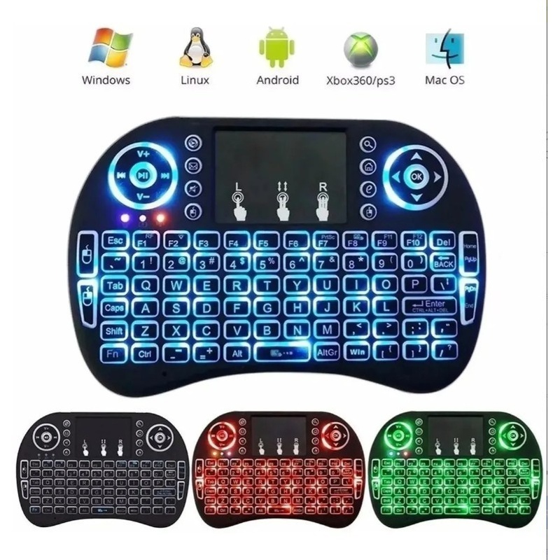 Mini Teclado Iluminado Controle Sem Fio MarisaStore