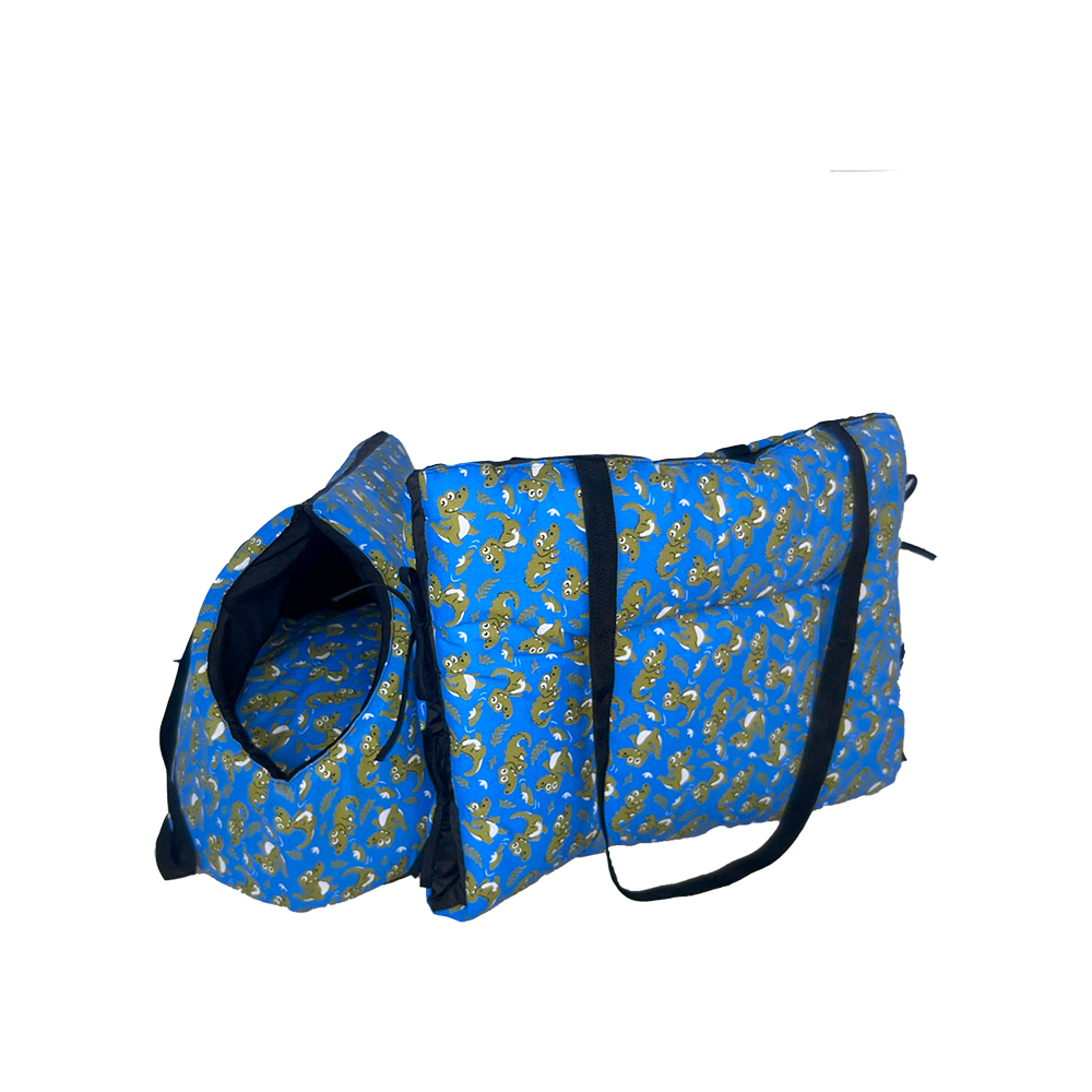 Kit Transporte Bolsa Colchonete Impermeável Top Cor:Dino Azul