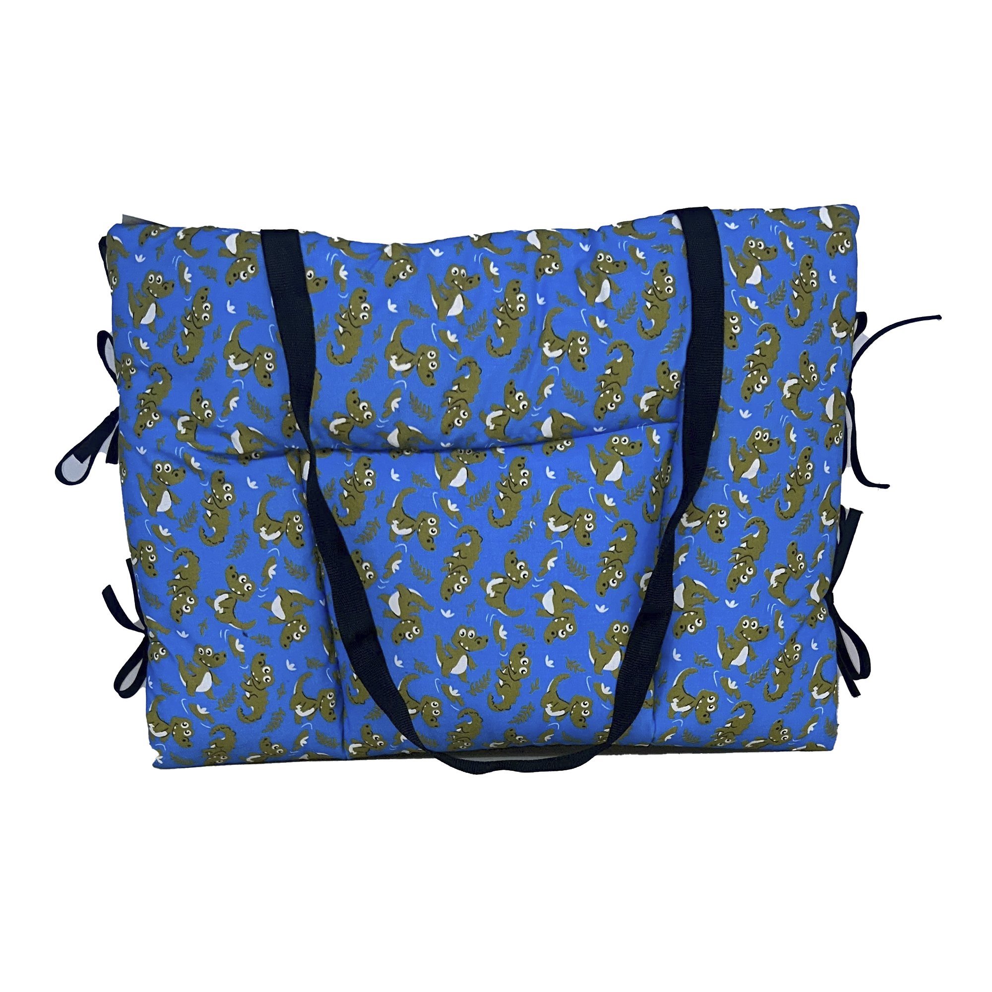 Kit Transporte Bolsa Colchonete Impermeável Top Cor:Dino Azul