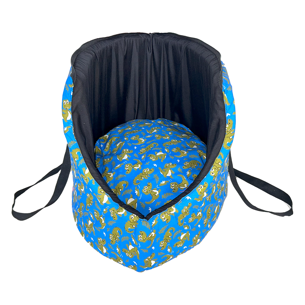 Kit Transporte Bolsa Colchonete Impermeável Top Cor:Dino Azul