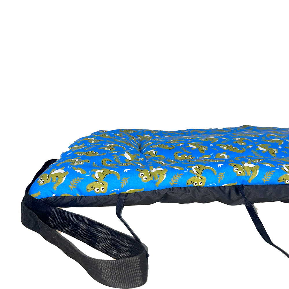 Kit Transporte Bolsa Colchonete Impermeável Top Cor:Dino Azul