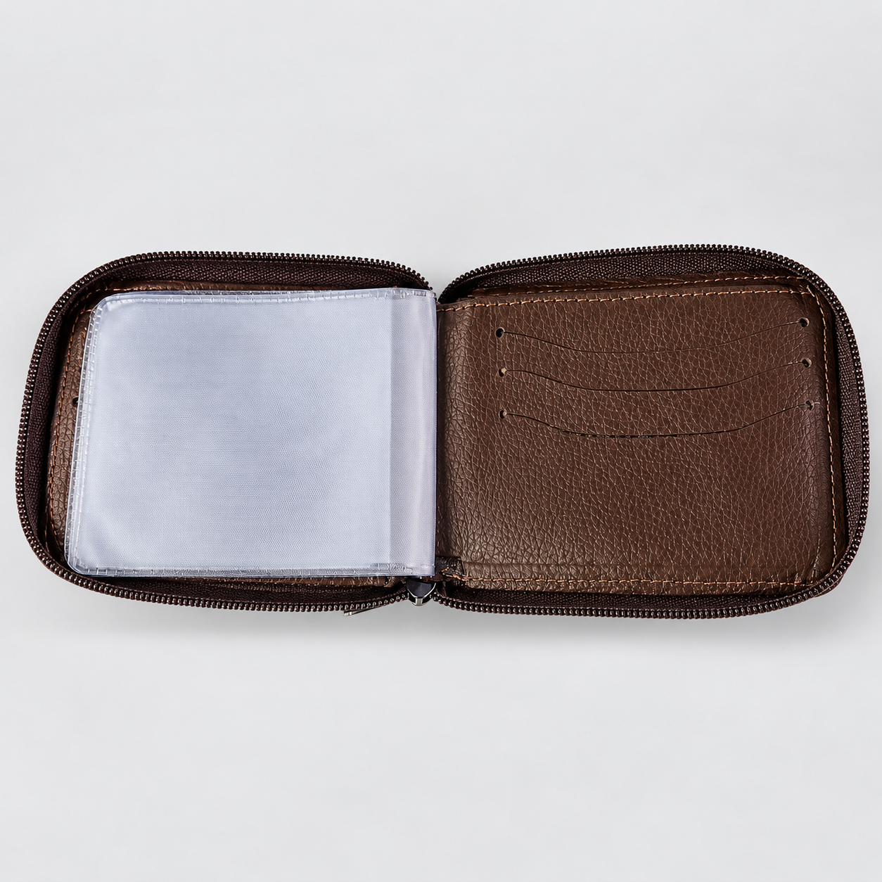 Carteira de Couro Masculina com Zíper