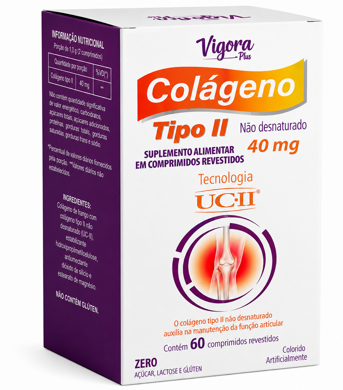 VIGORA PLUS COLAGENO TIPO II 40MG 60 CPS