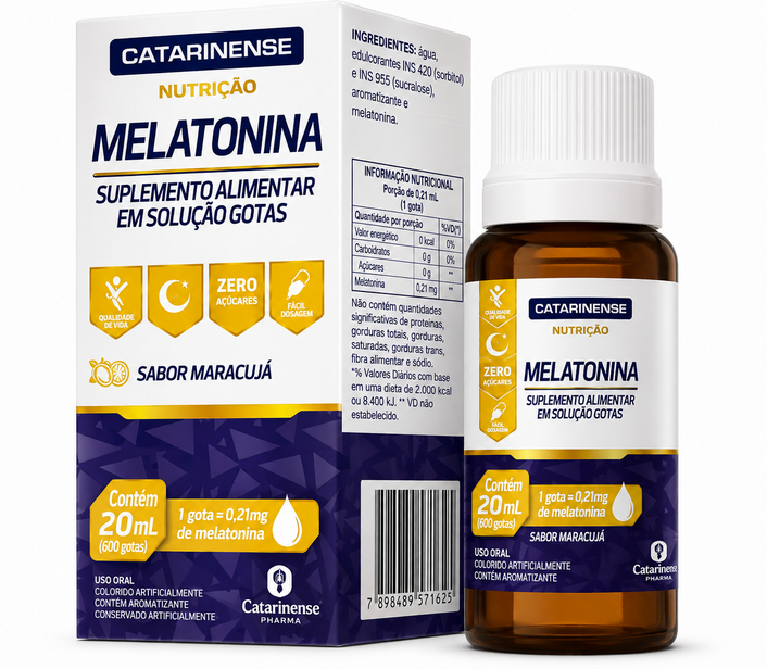 MELATONINA CATARINENSE NUTRIÇÃO MARACUJÁ 20ML SN