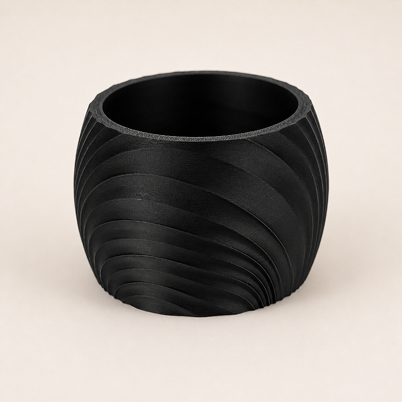 Solaris | Vaso Decorativo com Ondas Orgânicas Diagonais Criandê