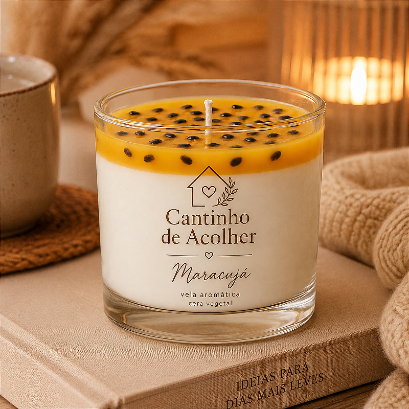 Maracujá | Vela Aromática 120g Cantinho de Acolher Criandê