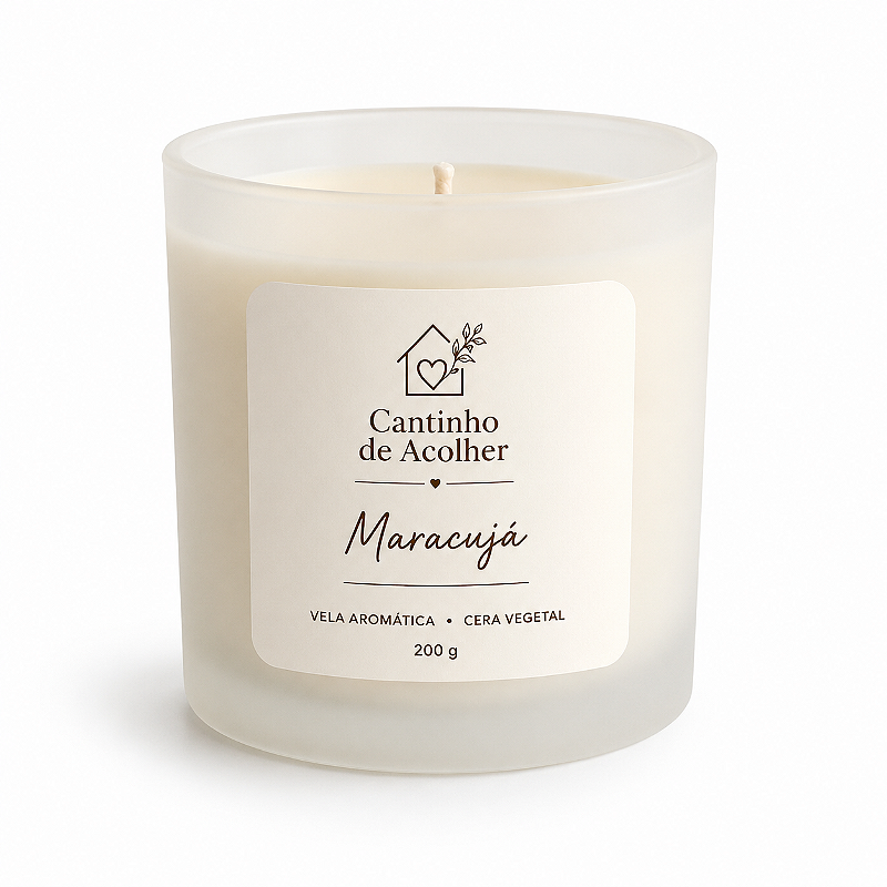 Criandê | Maracujá em Vela Aromática 200g - Cantinho de Acolher