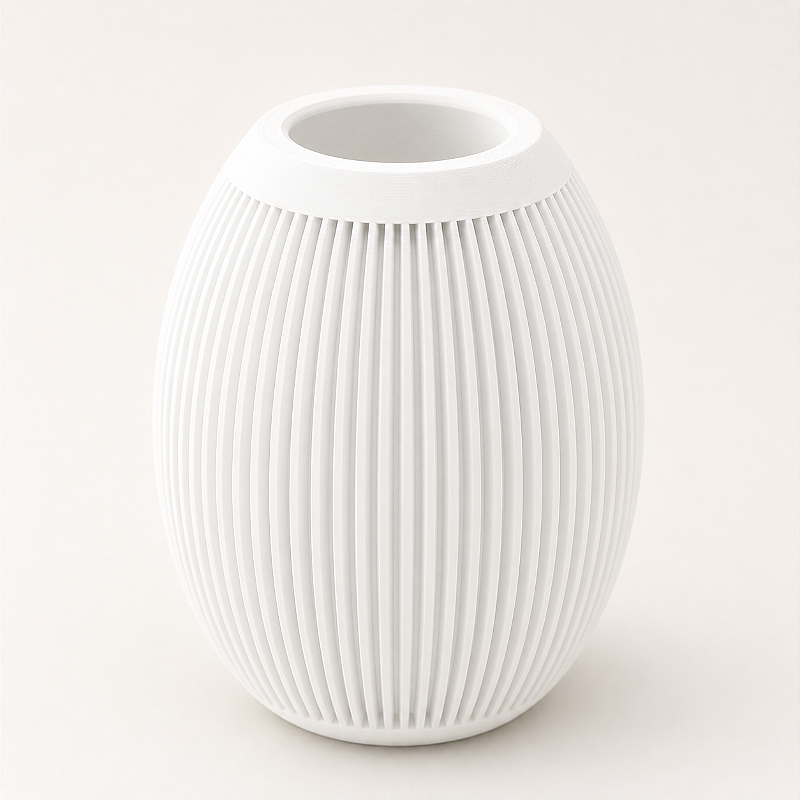 Japandi | Vaso Ovoide Canelado Criandê