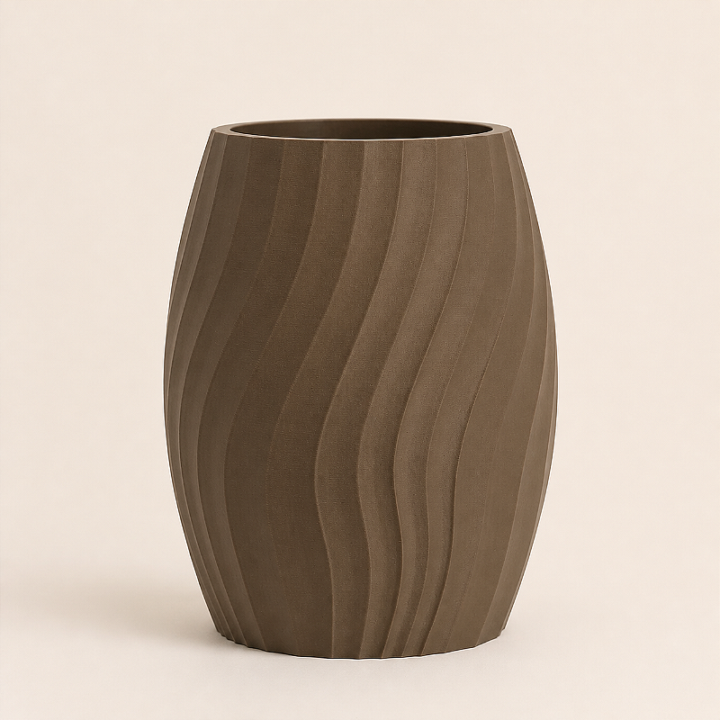 Grain | Vaso Criandê de Textura Orgânica em Veio de Madeira