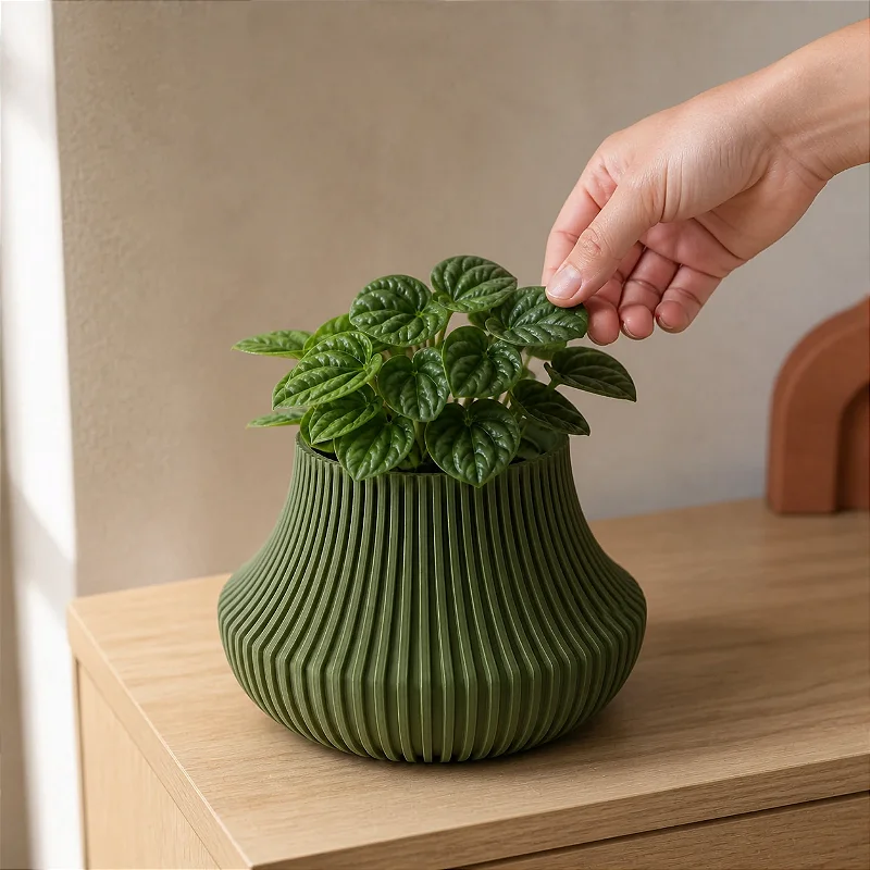 Aurora | Vaso Japandi Canelado para Plantas Criandê